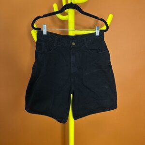 Los Angeles Apparel Black Denim Long Shorts 30